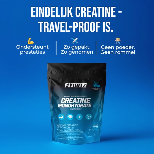 creatine supplement, creatine monohydrate, workout supplement, fitness supplement, sports nutrition, muscle supplement, pre workout, product launch, brand awareness, minimalist, modern typography, trustworthy, bold, blue
